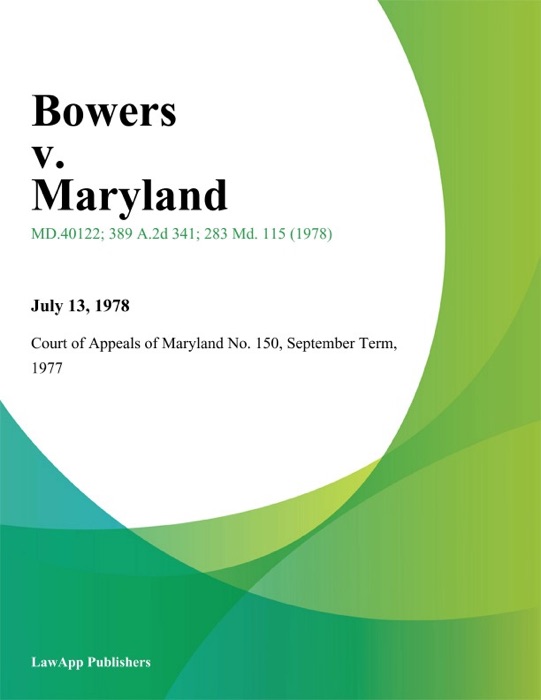 Bowers V. Maryland