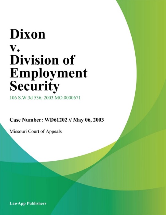 Dixon V. Division Of Employment Security