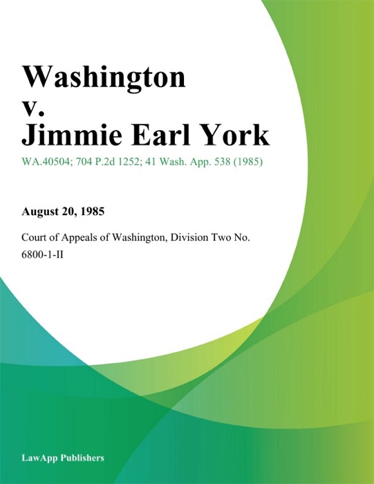 Washington V. Jimmie Earl York