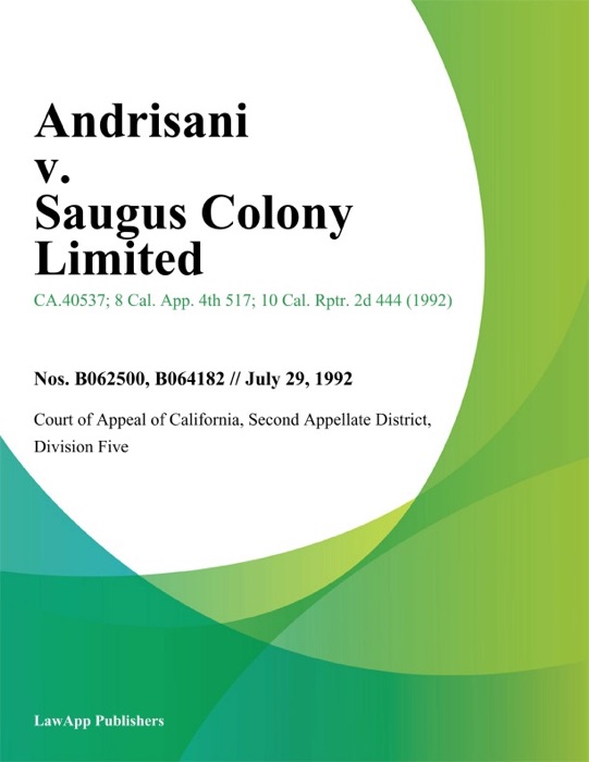 Andrisani v. Saugus Colony Limited