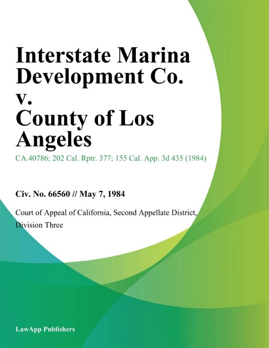 Interstate Marina Development Co. v. County of Los Angeles