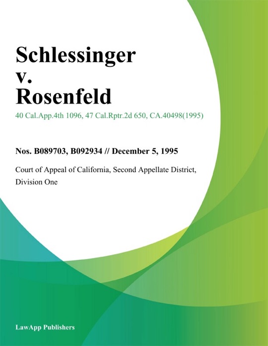 Schlessinger v. Rosenfeld