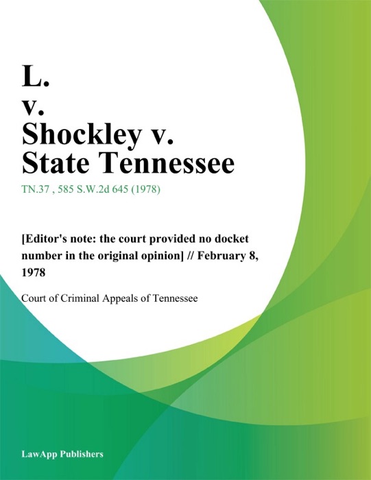 L. v. Shockley v. State Tennessee