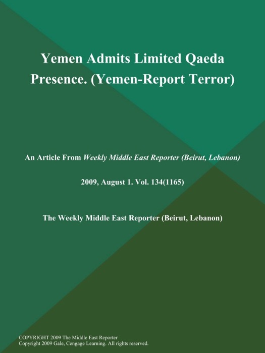 Yemen Admits Limited Qaeda Presence (Yemen-Report: Terror)