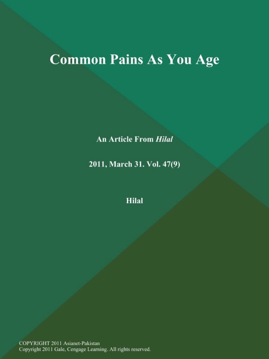Common Pains As You Age