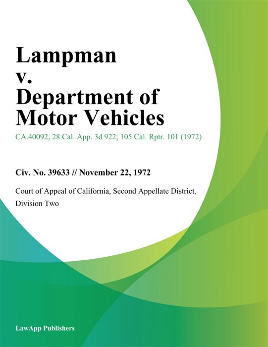 Lampman v. Department of Motor Vehicles