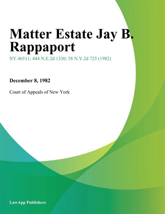 Matter Estate Jay B. Rappaport