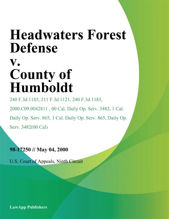 Headwaters Forest Defense v. County of Humboldt