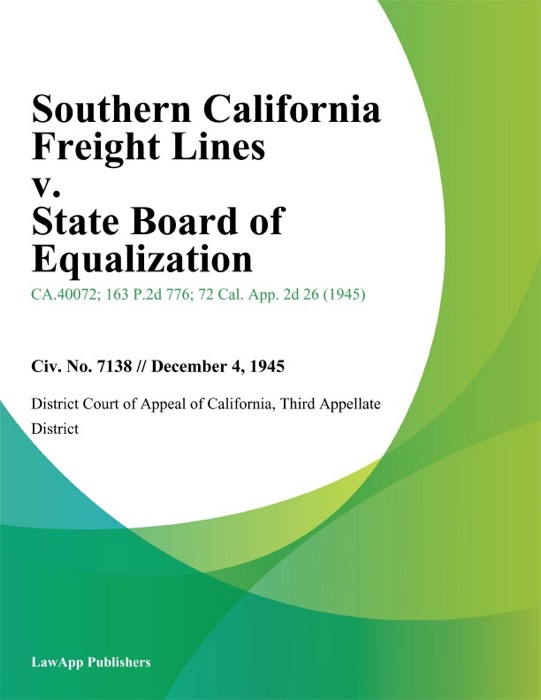 Southern California Freight Lines v. State Board of Equalization