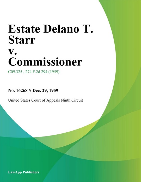 Estate Delano T. Starr v. Commissioner