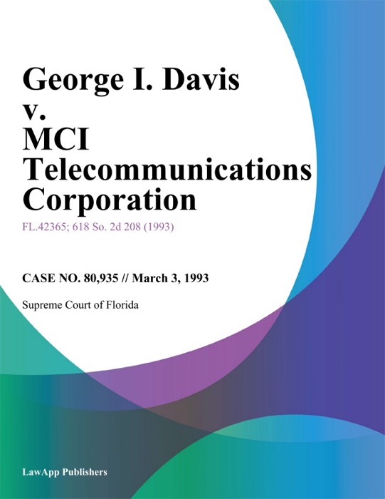 George I. Davis v. MCI Telecommunications Corporation