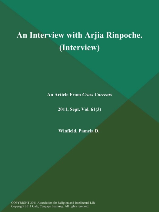 An Interview with Arjia Rinpoche (Interview)