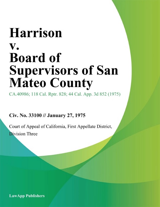 Harrison v. Board of Supervisors of San Mateo County