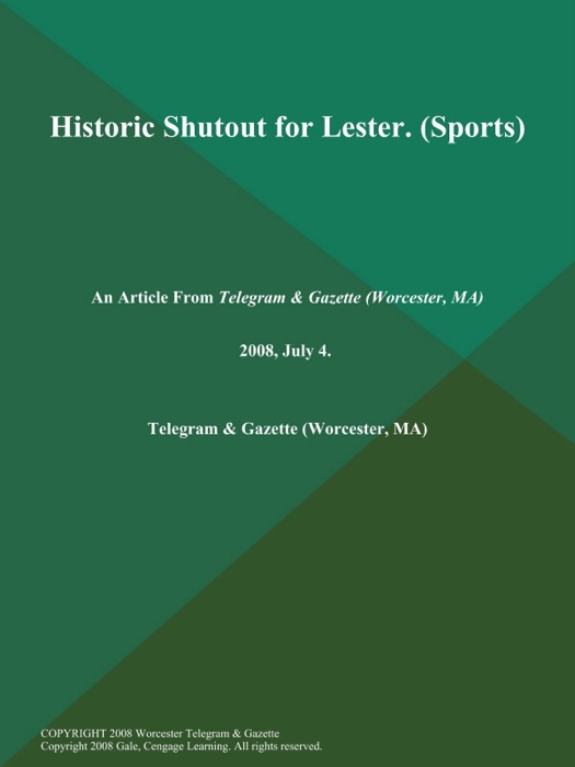 Historic Shutout for Lester (Sports)