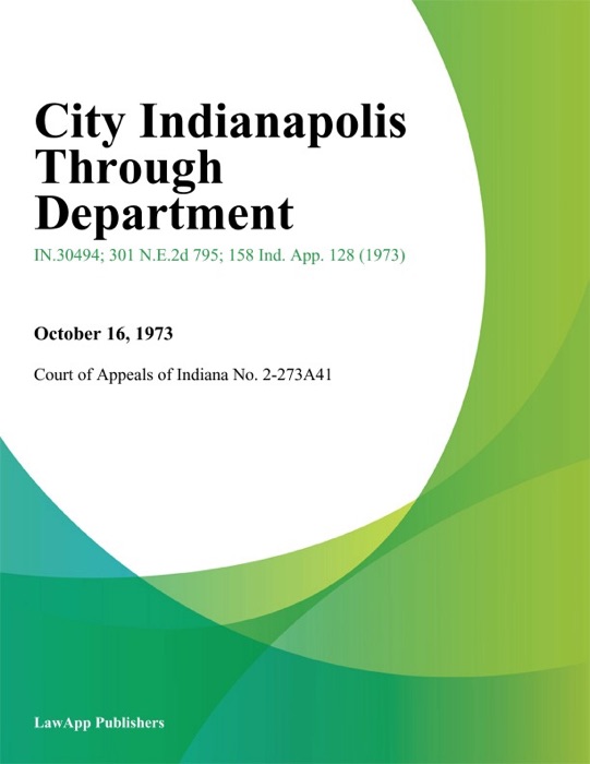 City Indianapolis Through Department