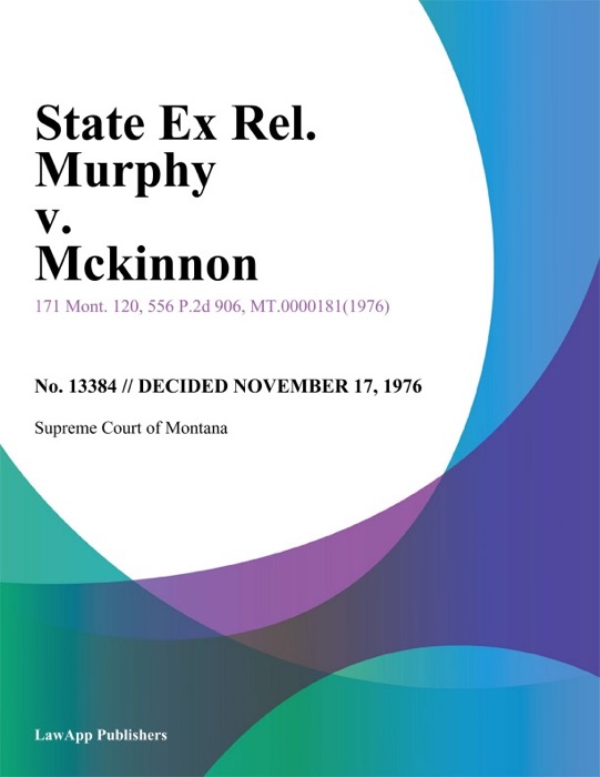 State Ex Rel. Murphy v. Mckinnon