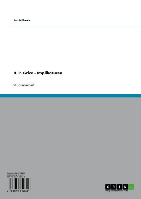 H. P. Grice - Implikaturen