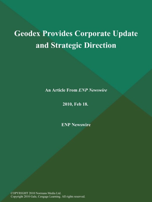 Geodex Provides Corporate Update and Strategic Direction