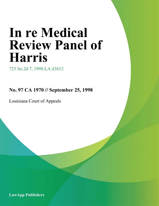 In re Medical Review Panel of Harris
