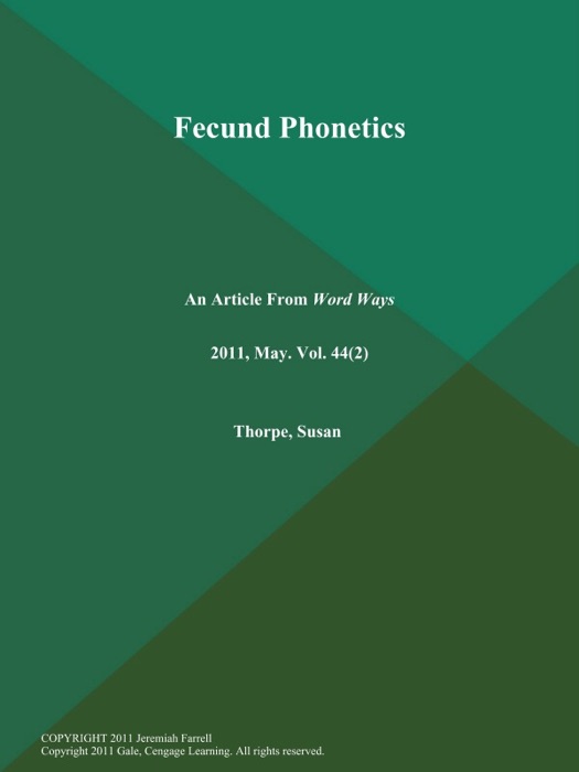 Fecund Phonetics