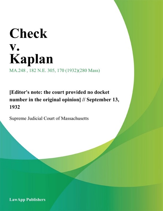 Check v. Kaplan