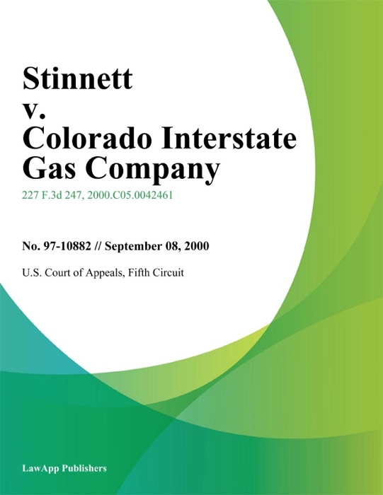 Stinnett v. Colorado Interstate Gas Company
