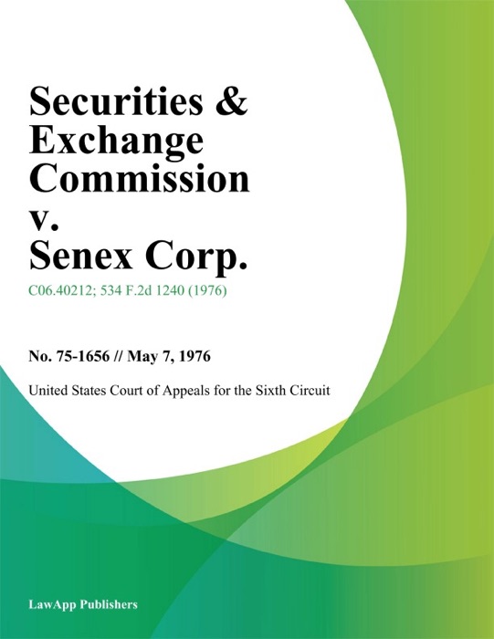 Securities & Exchange Commission v. Senex Corp.