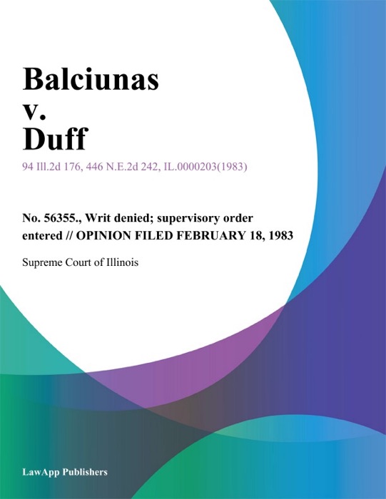 Balciunas v. Duff