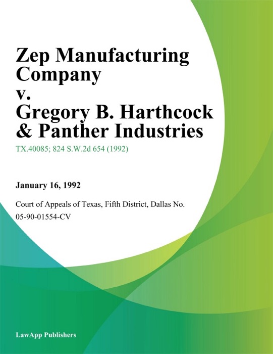 Zep Manufacturing Company v. Gregory B. Harthcock & Panther Industries