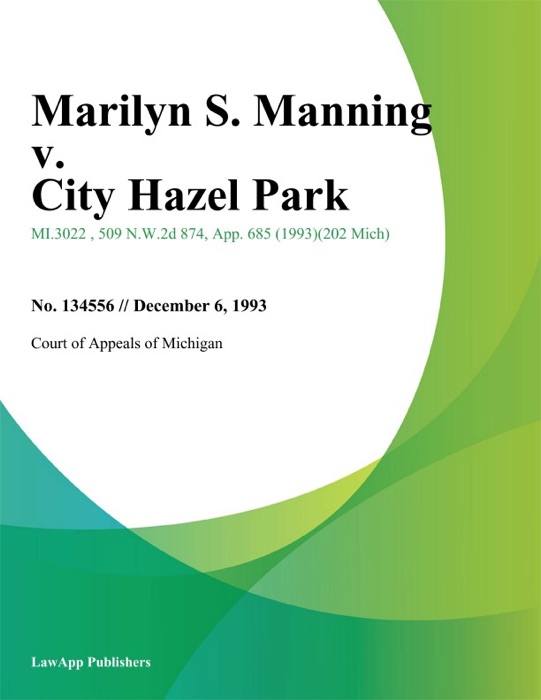 Marilyn S. Manning v. City Hazel Park