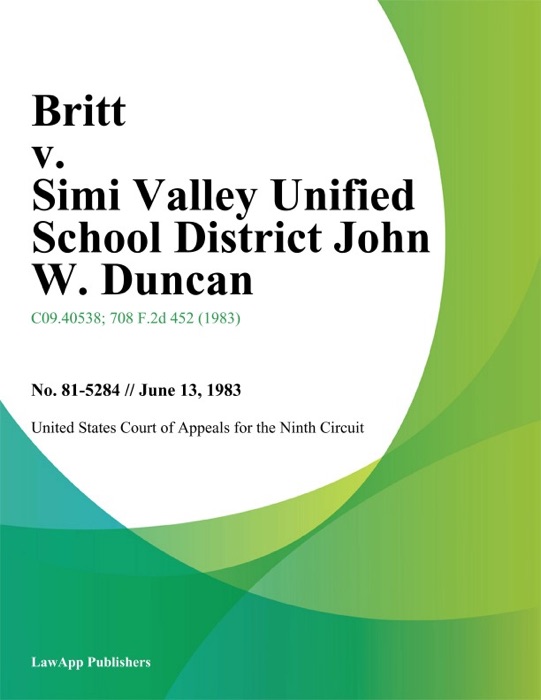 Britt v. Simi Valley Unified School District John W. Duncan