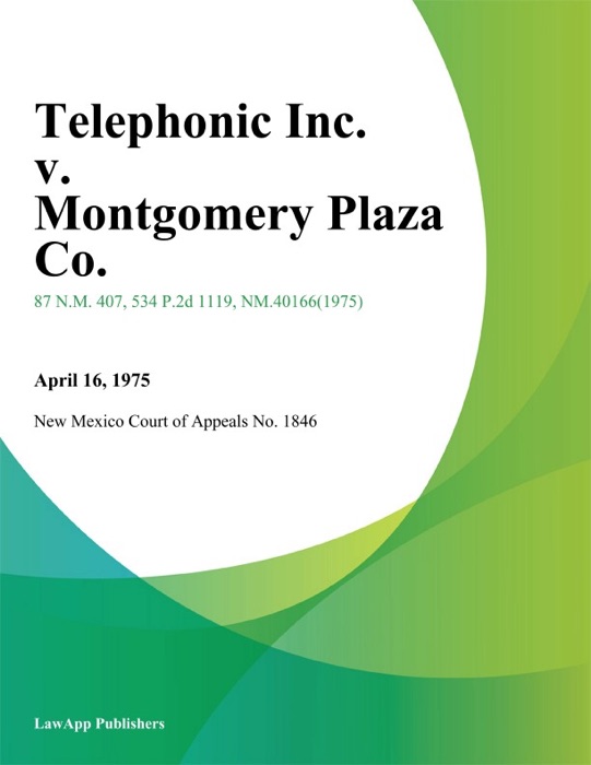 Telephonic Inc. v. Montgomery Plaza Co.