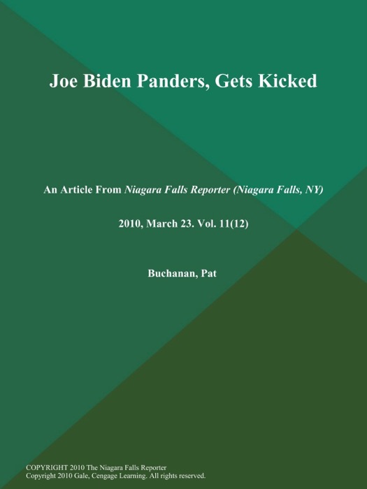 Joe Biden Panders, Gets Kicked