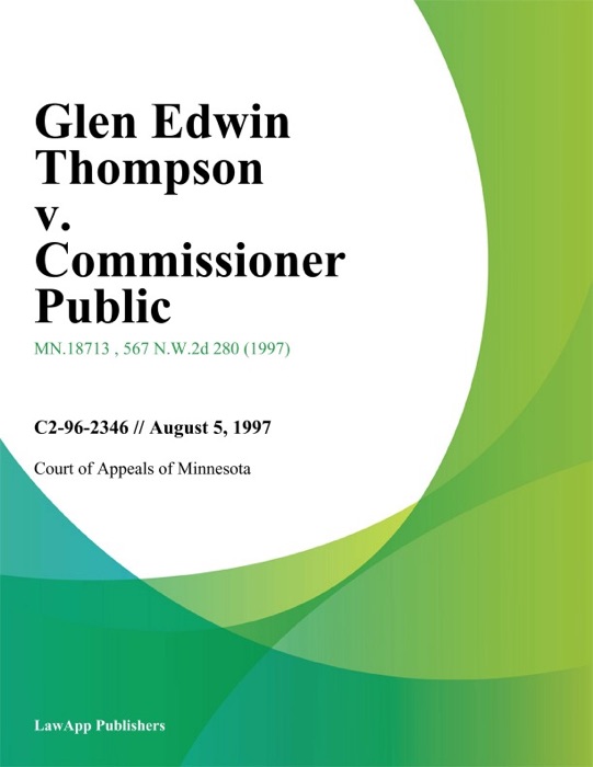 Glen Edwin Thompson v. Commissioner Public