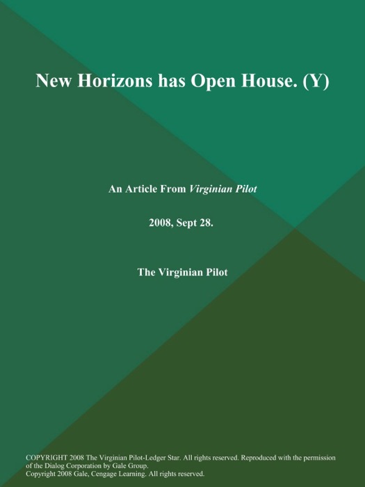 New Horizons has Open House (Y)