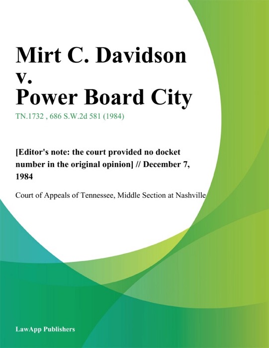 Mirt C. Davidson v. Power Board City