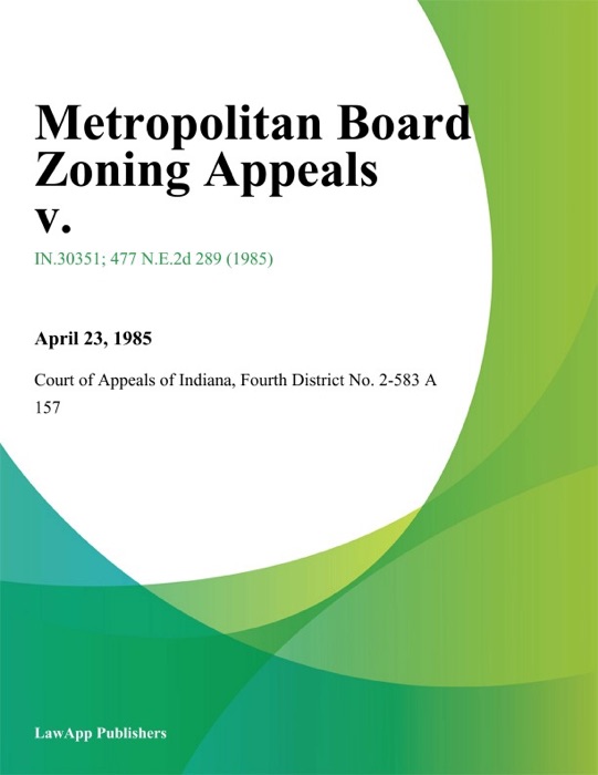 Metropolitan Board Zoning Appeals V.