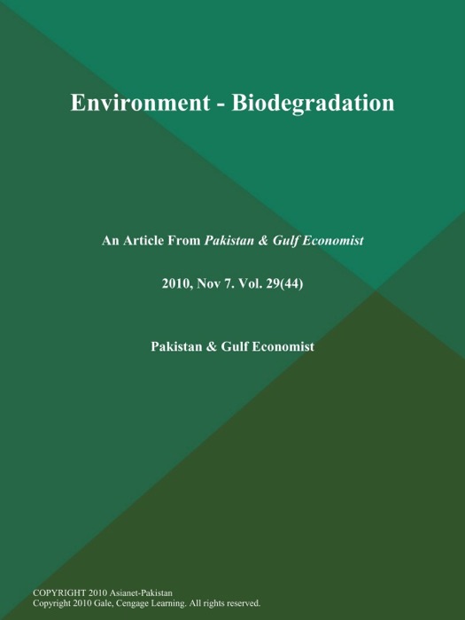 Environment - Biodegradation