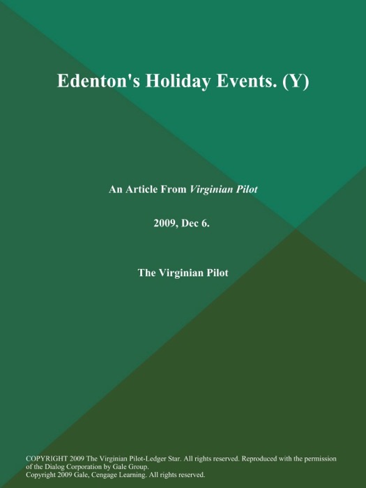 Edenton's Holiday Events (Y)