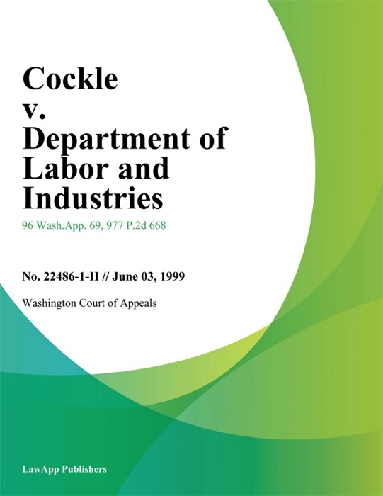 Cockle V. Department Of Labor And Industries