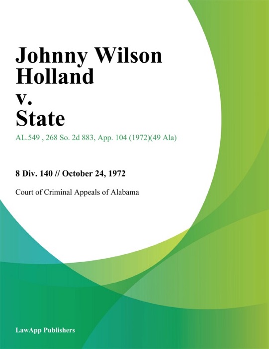 Johnny Wilson Holland v. State