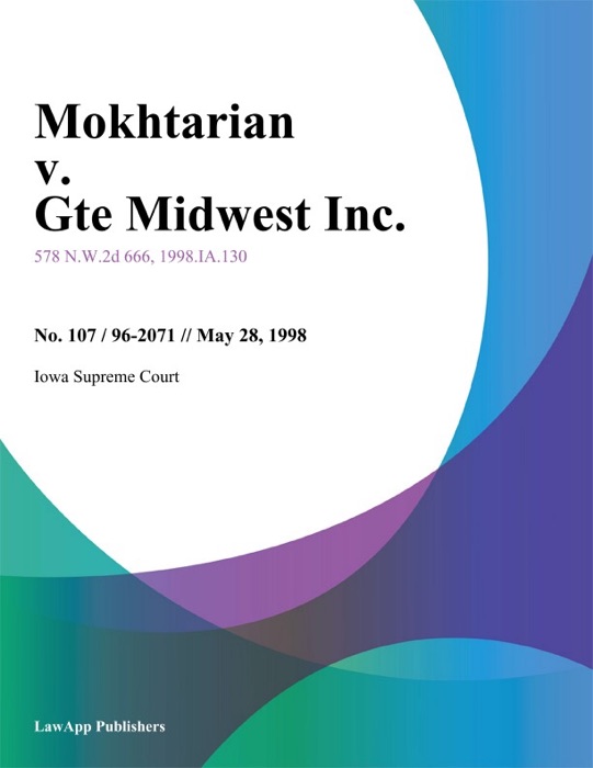 Mokhtarian v. Gte Midwest Inc.