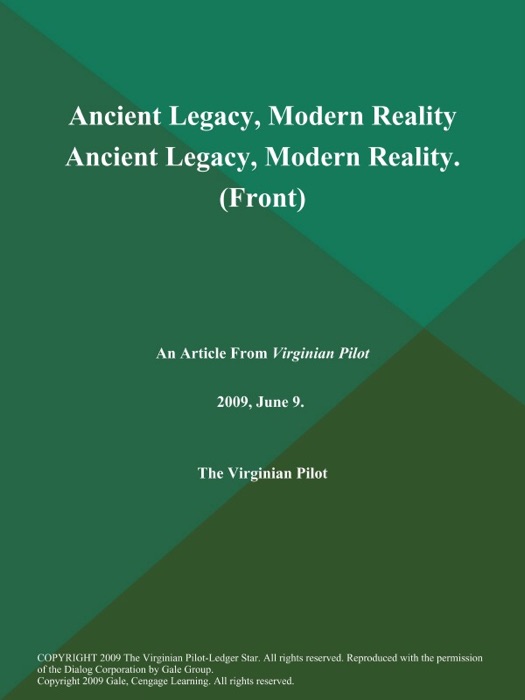 Ancient Legacy, Modern Reality Ancient Legacy, Modern Reality (Front)