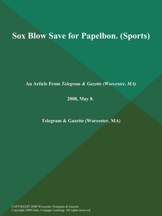 Sox Blow Save for Papelbon (Sports)