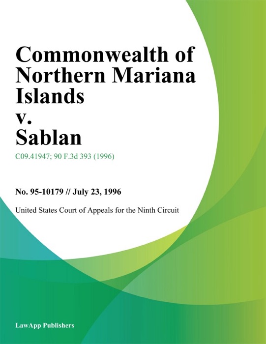 Commonwealth of Northern Mariana Islands v. Sablan