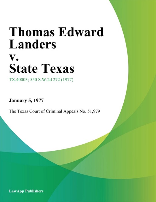 Thomas Edward Landers v. State Texas
