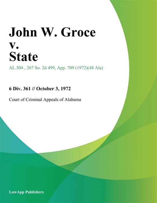 John W. Groce v. State