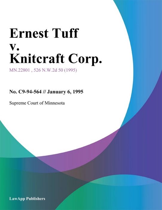 Ernest Tuff v. Knitcraft Corp.
