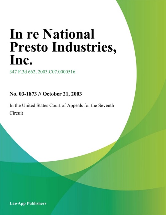 In re National Presto Industries, Inc.