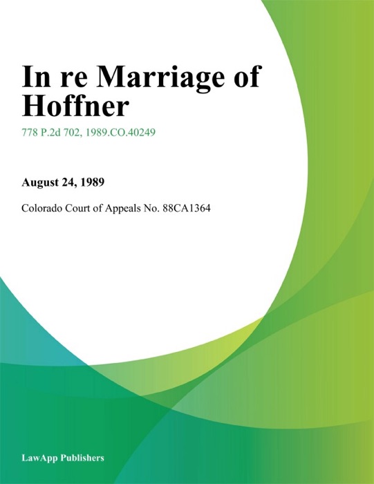 In re Marriage of Hoffner